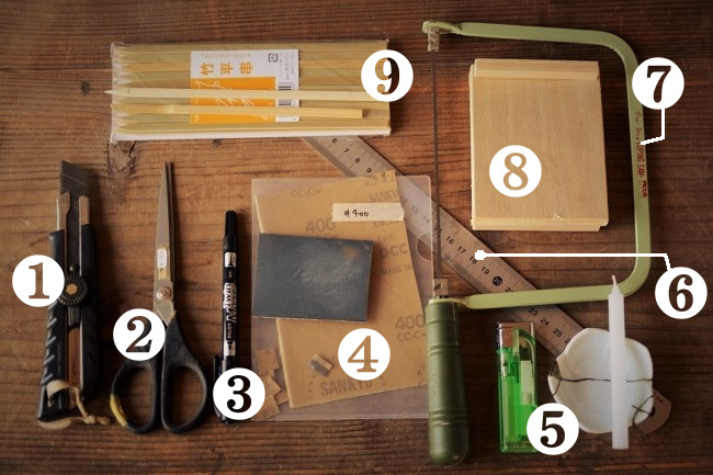 金継ぎ用、付け箆の作る方法。竹串とカッターナイフで作ります。