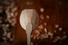 木材でスッカラ風のスプーンの作り方